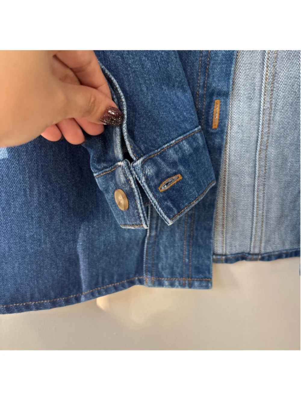 Women's Sézane Denim Jean Jacket Size XS Blue - Picture 4 of 10